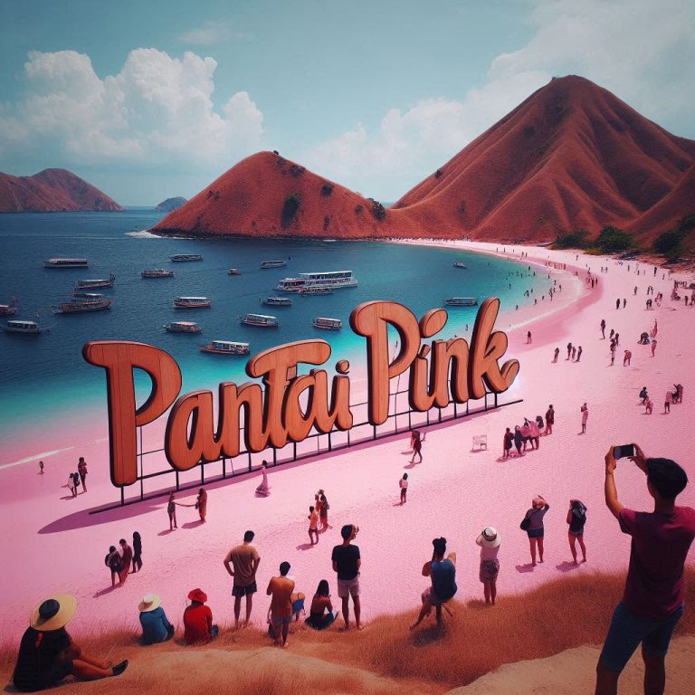 pantai pink komodo